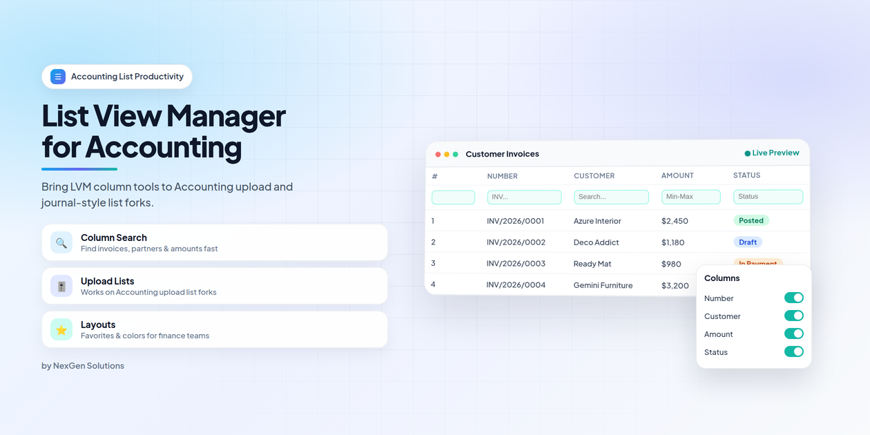 List View Manager - Accounting — banner