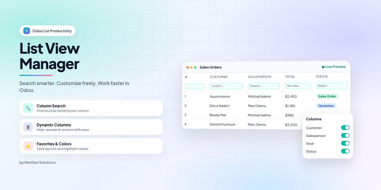 List View Manager — banner