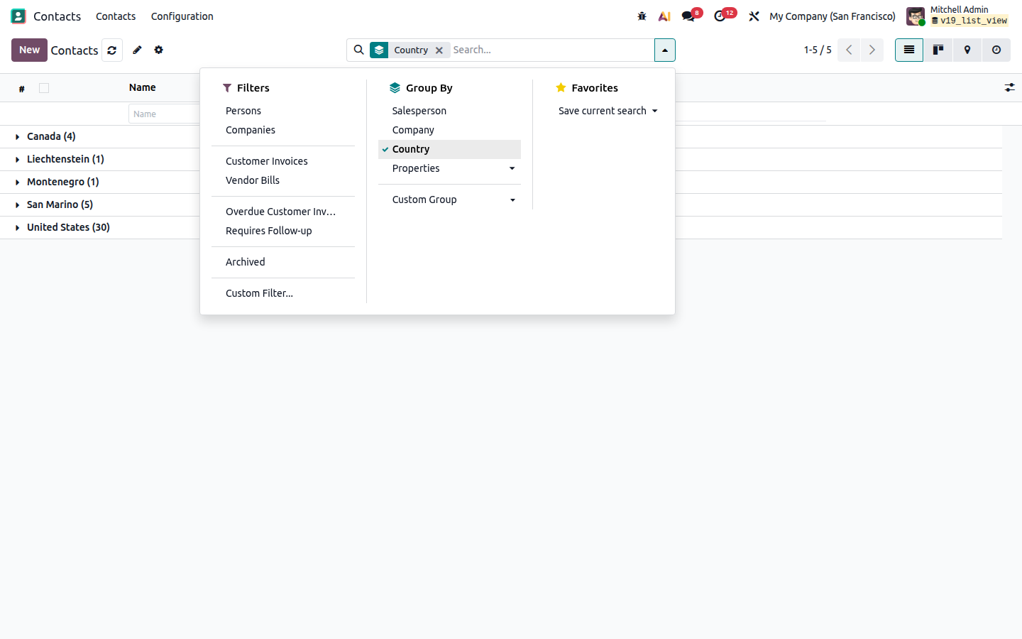 Advance Search + Group By