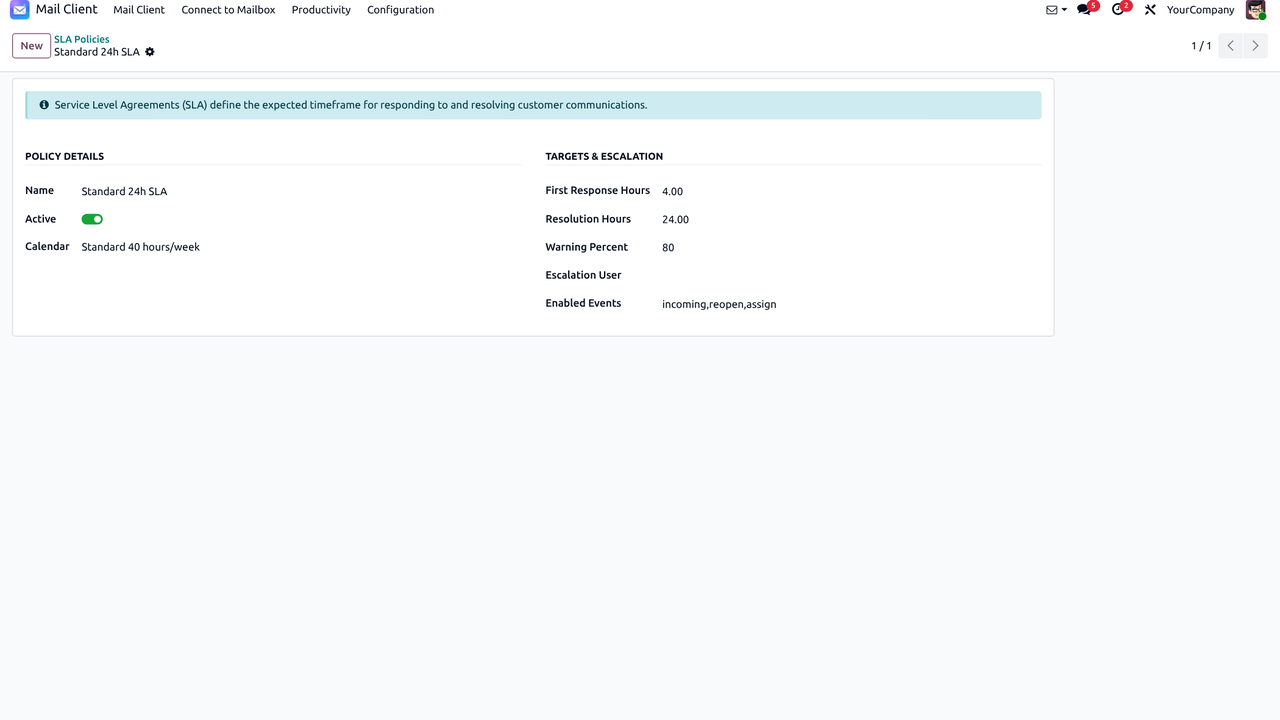 SLA policies — this app