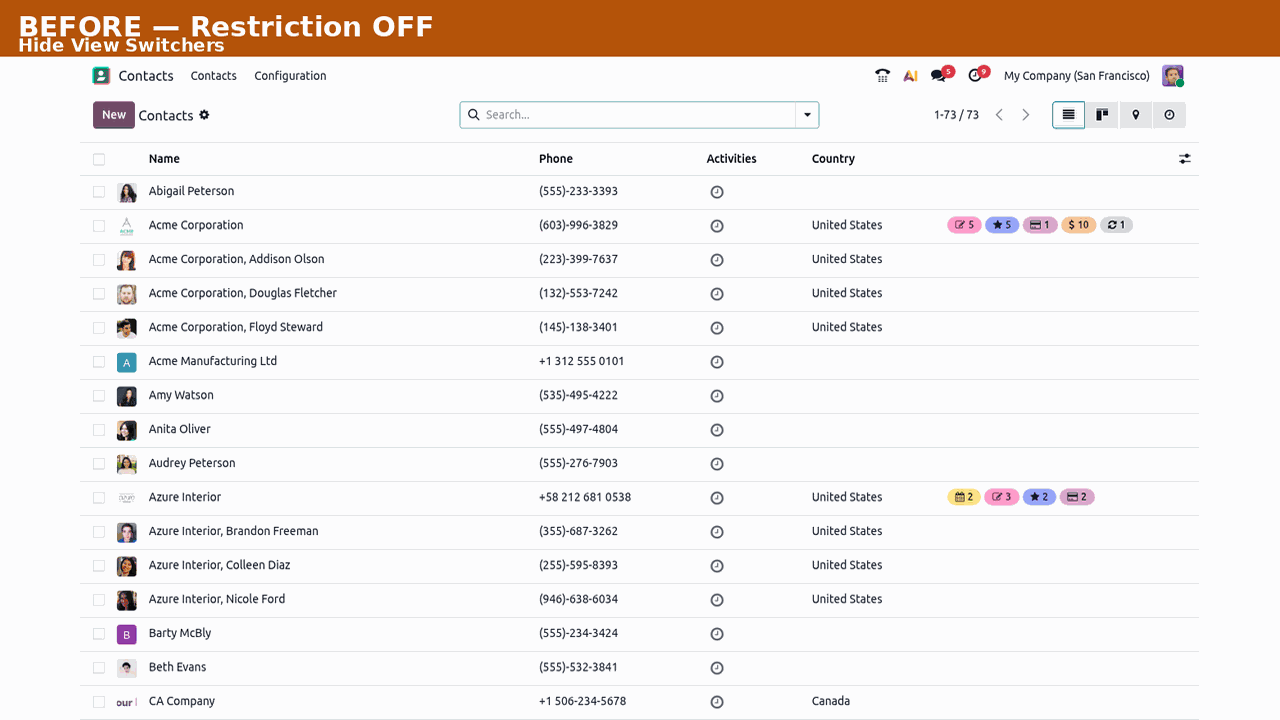 Hide View Switchers — this app