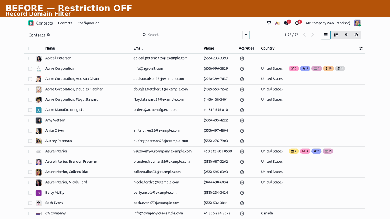 Record Domain Filter — this app