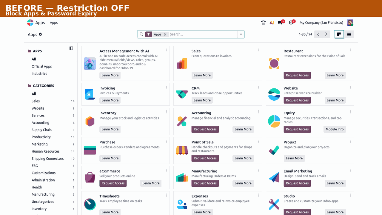 Block Apps & Password Expiry — this app