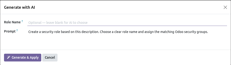 Generate Security Roles with AI — this app